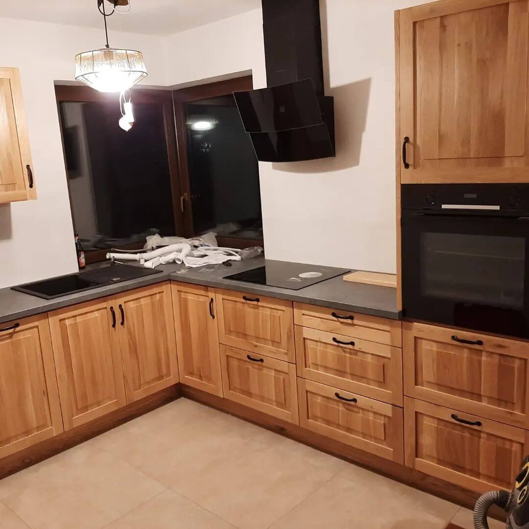 kuchnie drewniane dębowe